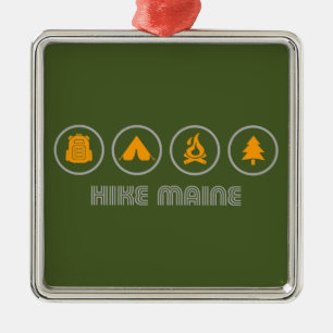 Hike Maine Metal Tree Decoration