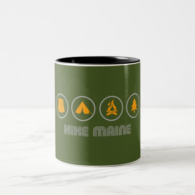 Hike Maine Two-Tone Coffee Mug (Center)