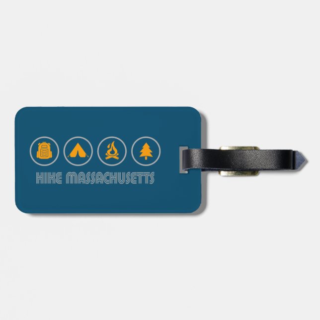 Hike Massachusetts Luggage Tag (Back Horizontal)