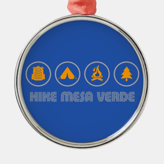 Hike Mesa Verde National Park Metal Tree Decoration (Front)