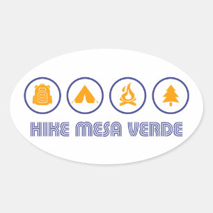 Hike Mesa Verde National Park Oval Sticker
