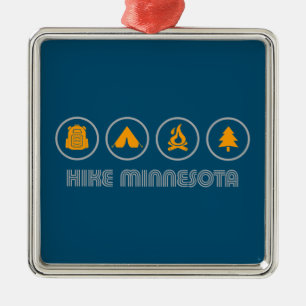 Hike Minnesota Metal Tree Decoration