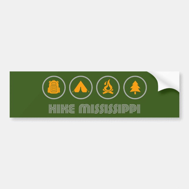 Hike Mississippi Bumper Sticker (Front)