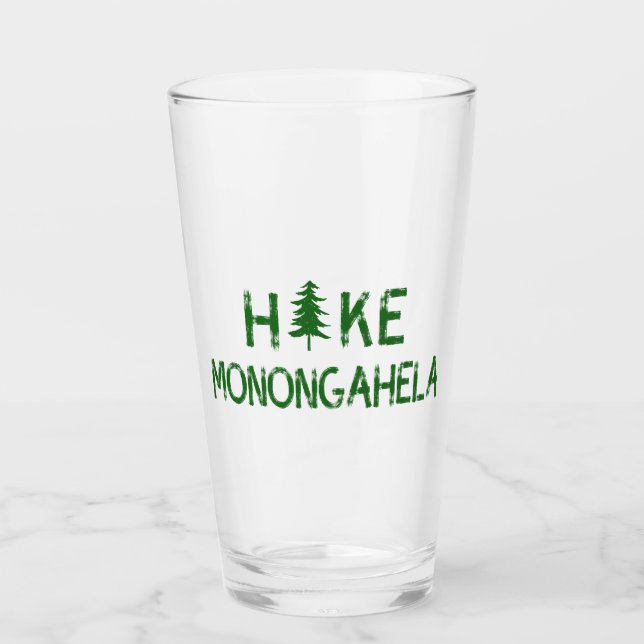 Hike Monongahela West Virginia Tree Glass (Front)