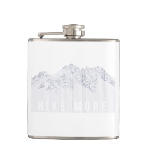 Hike More Mountains Hip Flask