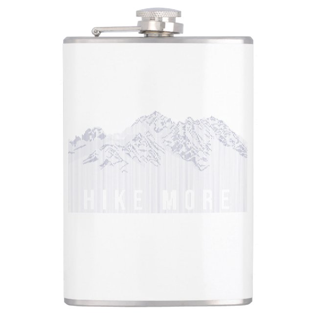 Hike More Mountains Hip Flask (Front)