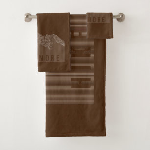 Hike More Mountains White Bath Towel Set
