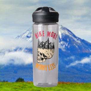 Hike More Stress Less Water Bottle