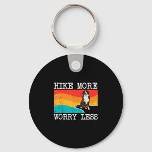 Hike more worry less bernese mountain dog graphic key ring
