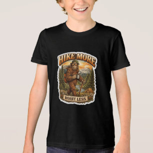 Hike More Worry Less Bigfoot Camping Tri-Blend Shirt