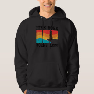 Hike More Worry Less Black Great Dane Graphic Hiki Hoodie