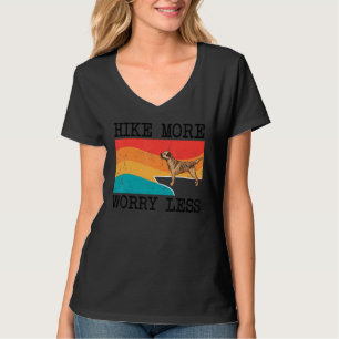 Hike More Worry Less Border Terrier Graphic Hiking T-Shirt