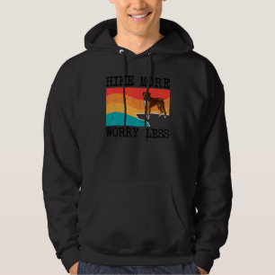 Hike More Worry Less Boxer Graphic Hiking Hoodie