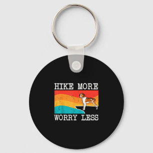 Hike more worry less brittany graphic hiking  key ring