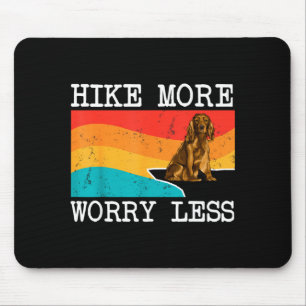 Hike more worry less cocker spaniel graphic hiking mouse mat