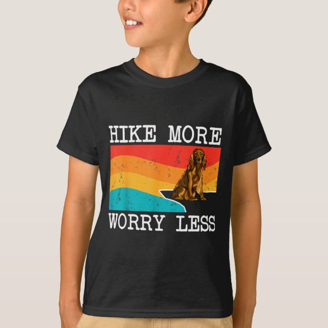 Hike more worry less cocker spaniel graphic hiking T-Shirt (Front)