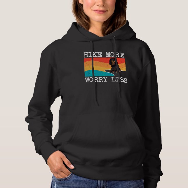 Hike More Worry Less English Toy Spaniel Graphic H Hoodie (Front)