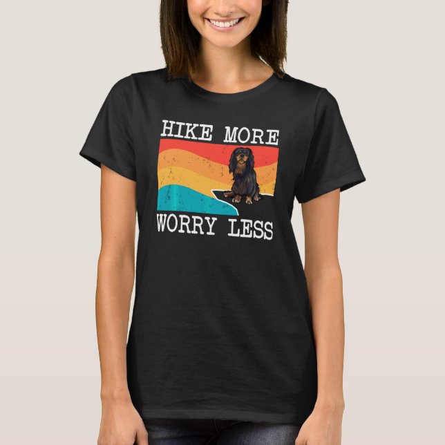 Hike More Worry Less English Toy Spaniel Graphic H T-Shirt (Front)