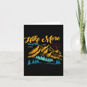 Hike more worry less funny summer camping hiking card