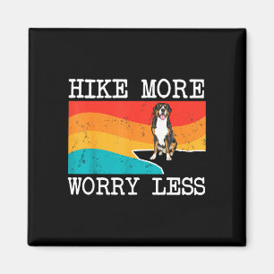Hike more worry less greater swiss mountain dog magnet