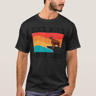 Hike More Worry Less Irish Setter Graphic Hiking T-Shirt