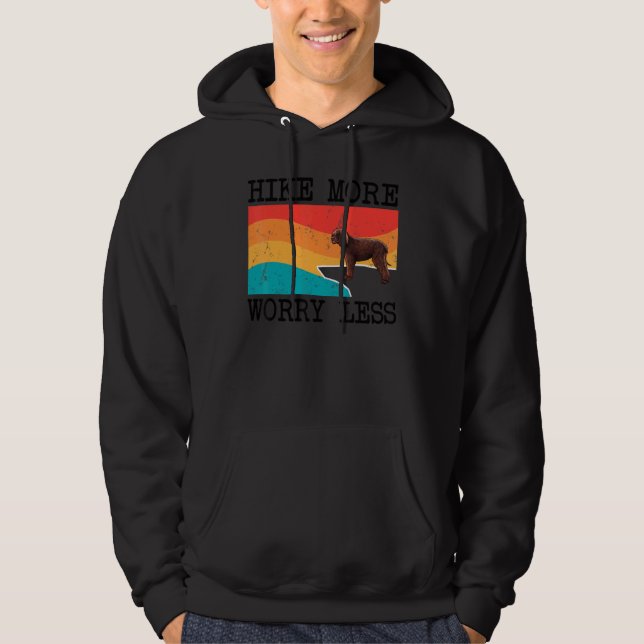 Hike More Worry Less Irish Water Spaniel Graphic H Hoodie (Front)