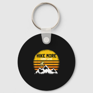 Hike more worry less key ring