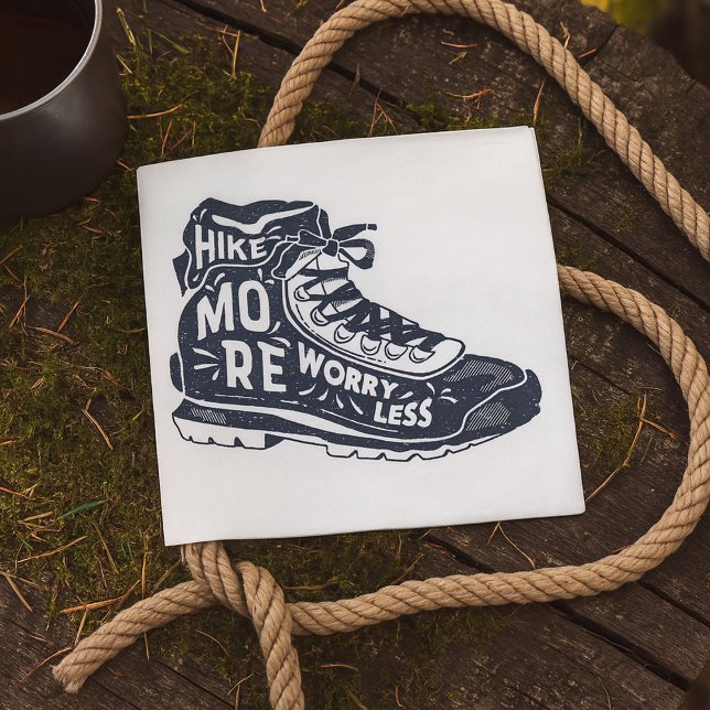 Hike More Worry Less Napkin (Creator Uploaded)