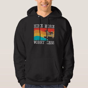 Hike More Worry Less Norwegian Elkhound Graphic Hi Hoodie