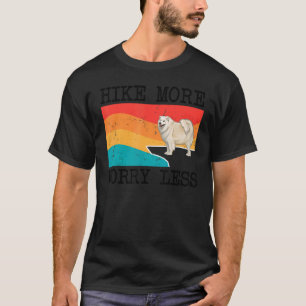 Hike More Worry Less Samoyed Graphic Hiking T-Shirt