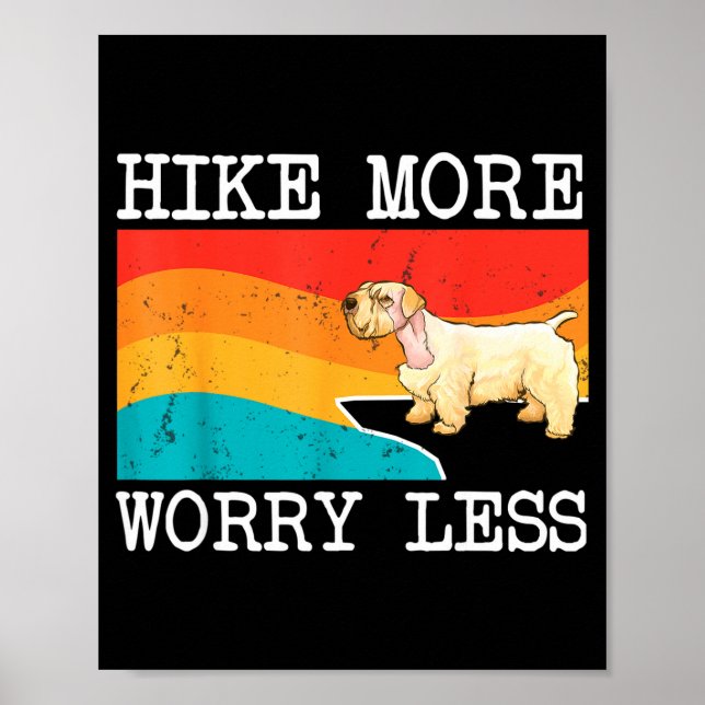 Hike more worry less sealyham terrier graphic poster (Front)