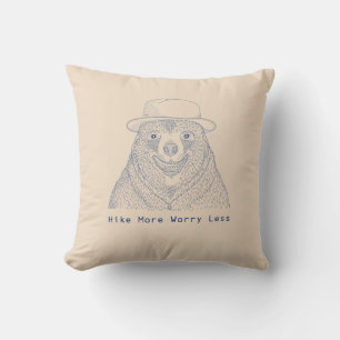 Hike More Worry less / Smiling Bear Cushion