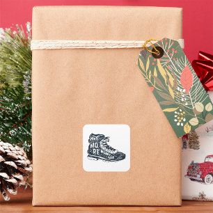 Hike More Worry Less Square Sticker