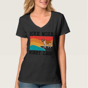 Hike More Worry Less St Bernard Graphic Hiking T-Shirt
