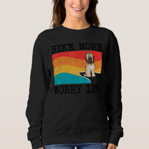 Hike More Worry Less Tibetan Terrier Graphic Hikin Sweatshirt