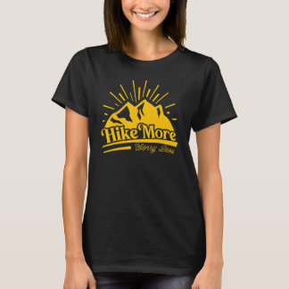 Hike More Worry Less Vintage Outdoors Camping  App T-Shirt