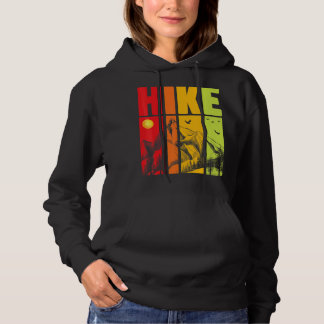 Hike Mountain Hiking And Trail Hiking  Retro Vinta Hoodie