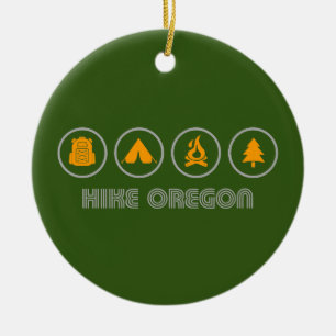 Hike Oregon Ceramic Tree Decoration