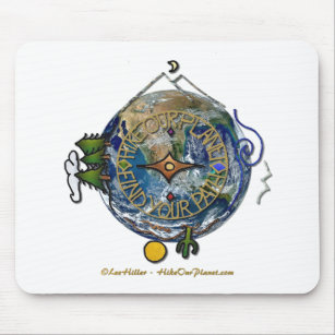 Hike Our Planet Hiker's Soul Compass Earth Mouse Mat