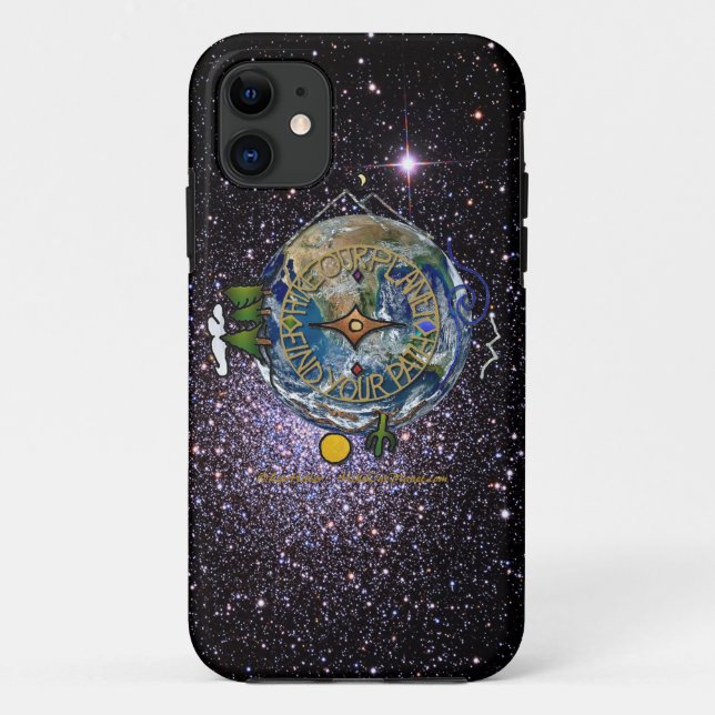 Hike Our Planet Hiker's Soul Compass Space Case-Mate iPhone Case (Back)