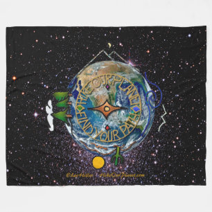Hike Our Planet Hiker's Soul Compass Space Fleece Blanket