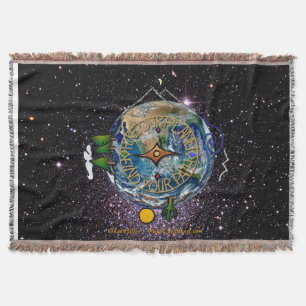 Hike Our Planet Hiker's Soul Compass Space Throw Blanket