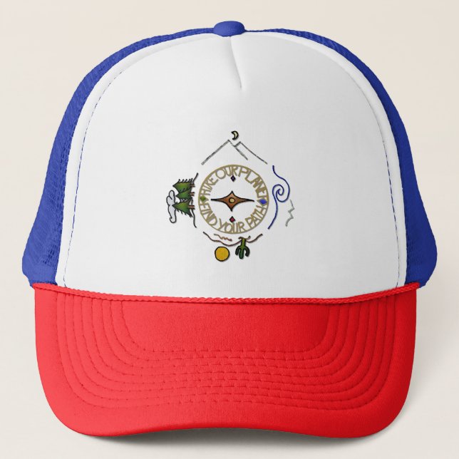 Hike Our Planet Hiker's Soul Compass Trucker Hat (Front)