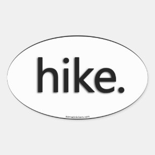 hike. oval sticker