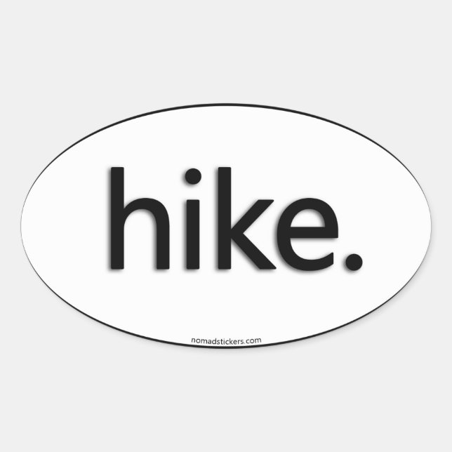 hike. oval sticker (Front)