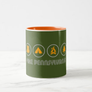 Hike Pennsylvania Two-Tone Coffee Mug