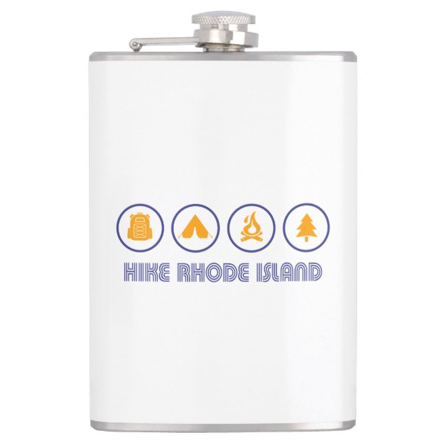 Hike Rhode Island Hip Flask (Front)