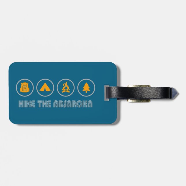 Hike The Absaroka Mountains Luggage Tag (Back Horizontal)