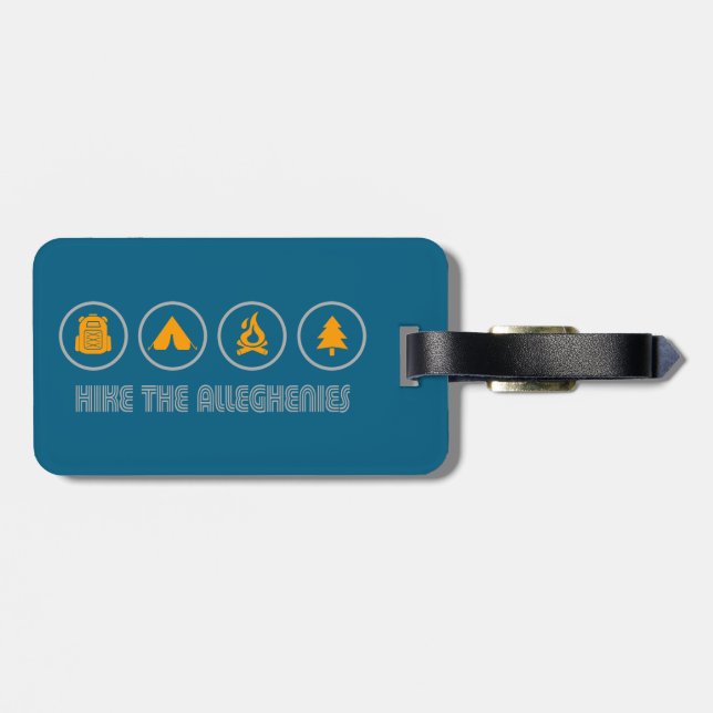 Hike The Allegheny Mountains Luggage Tag (Back Horizontal)