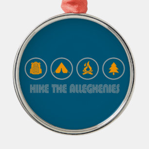 Hike The Allegheny Mountains Metal Tree Decoration